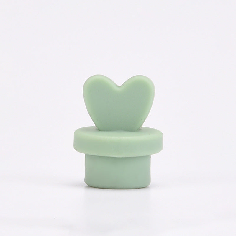 Wholesale Silicone Love Straw Cup Decorative Love Seal Plug